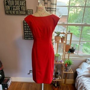 Anthropologie Firecracker Red Midi Dress